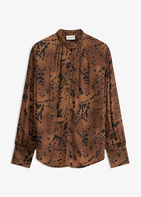 Blusa di chiffon con colletto dritto, bonprix