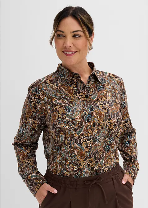 Camicia in cotone elasticizzato no stiro, bonprix