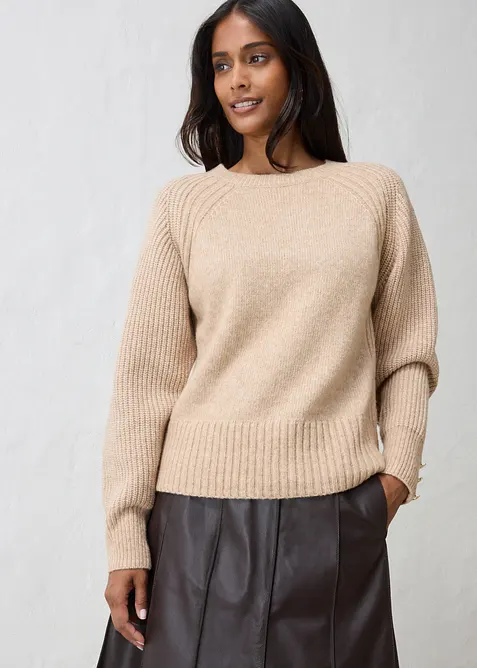 Maglione in misto lana morbido, bonprix