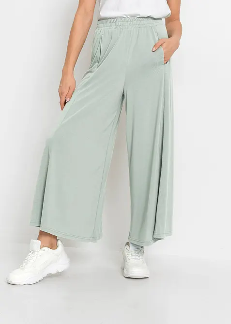 Pantaloni culotte in jersey con gambe larghe, bonprix