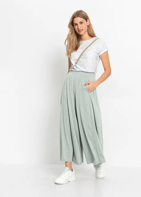 Pantaloni culotte in jersey con gambe larghe, bonprix