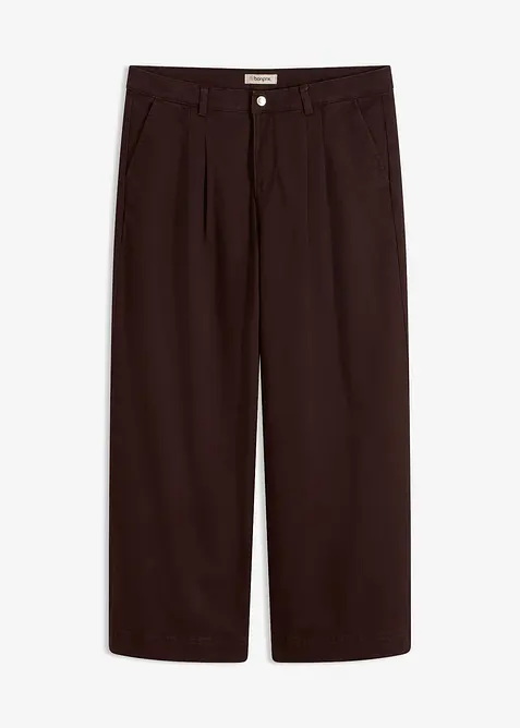 Pantaloni wide leg con pinces e vita comoda, bonprix