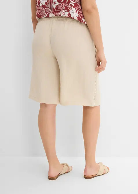 Bermuda in misto viscosa con elastico in vita, bonprix
