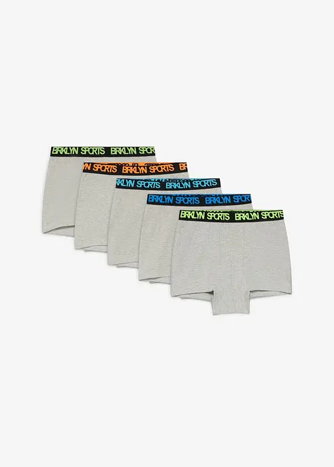 Boxer aderenti con cotone morbido (pacco da 5), bonprix