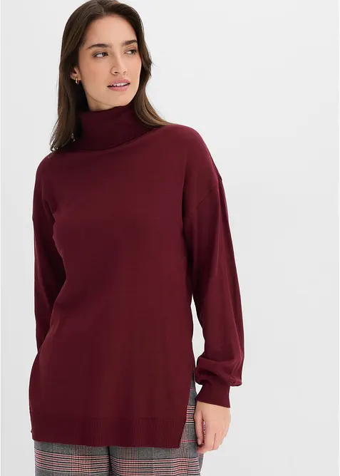 Maglione a collo alto in misto viscosa, bonprix
