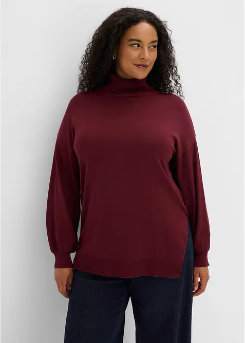 Maglione a collo alto in misto viscosa, bonprix