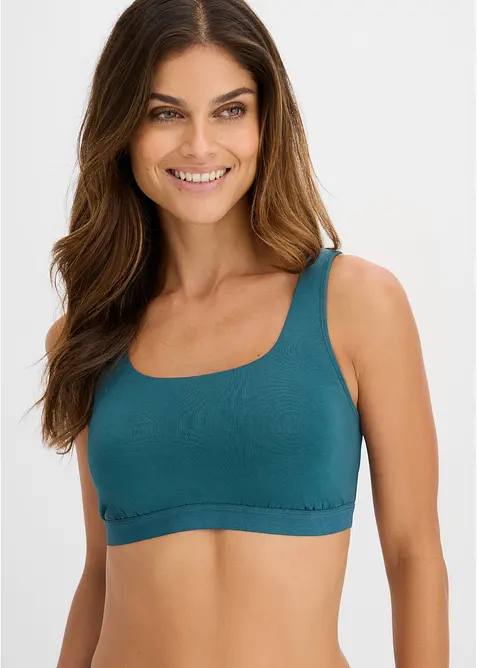 Reggiseno bustier con cotone biologico (pacco da 3), bonprix