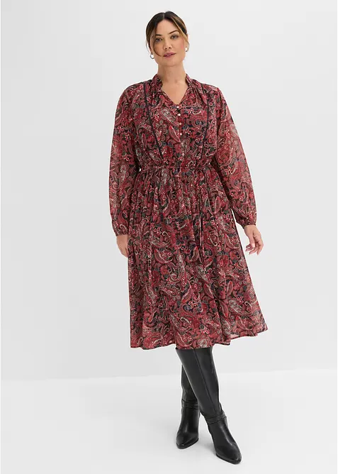 Abito paisley in chiffon, bonprix