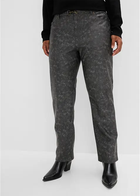 Pantaloni in similpelle effetto usato, bonprix