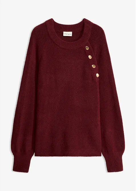 Maglione con bottoni dorati decorativi, bonprix
