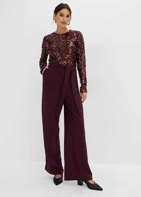 Tuta elegante con ricami e paillettes, bonprix