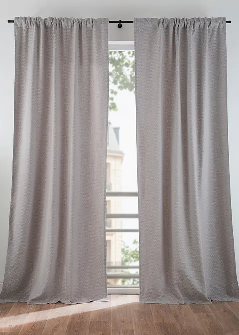 Tenda jacquard filtrante in cotone biologico (pacco da 1), bonprix