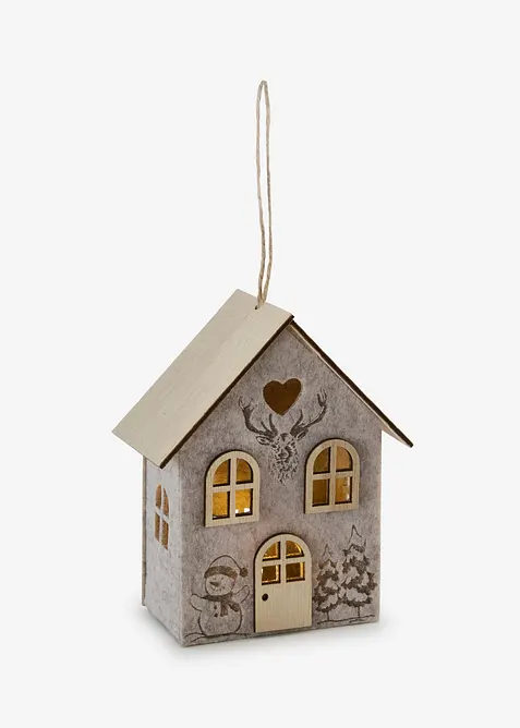 Soprammobile LED casetta natalizia, bonprix