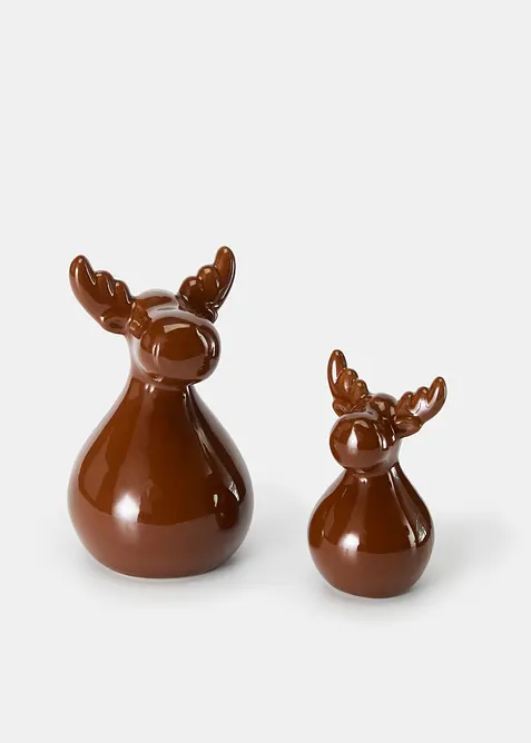 Statuetta decorativa renna (set 2 pezzi), bonprix