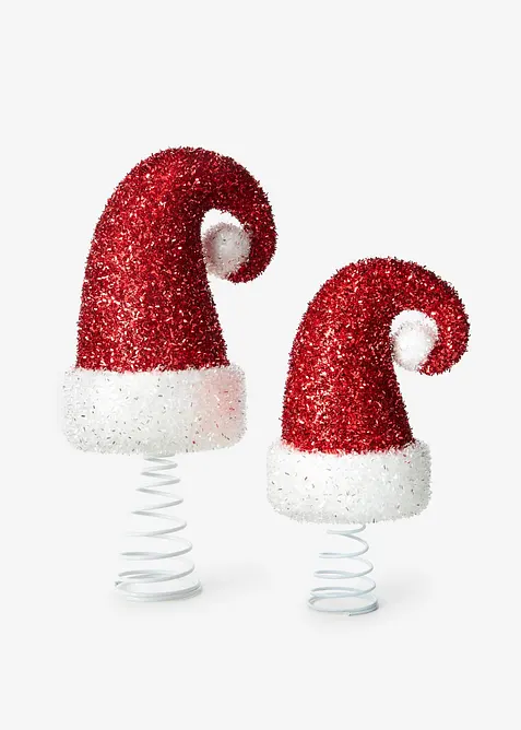 Decorazione a forma di cappello natalizio (set 2 pezzi), bonprix