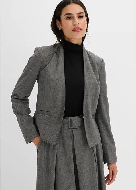 Blazer in simil lana con trama spigata, bonprix