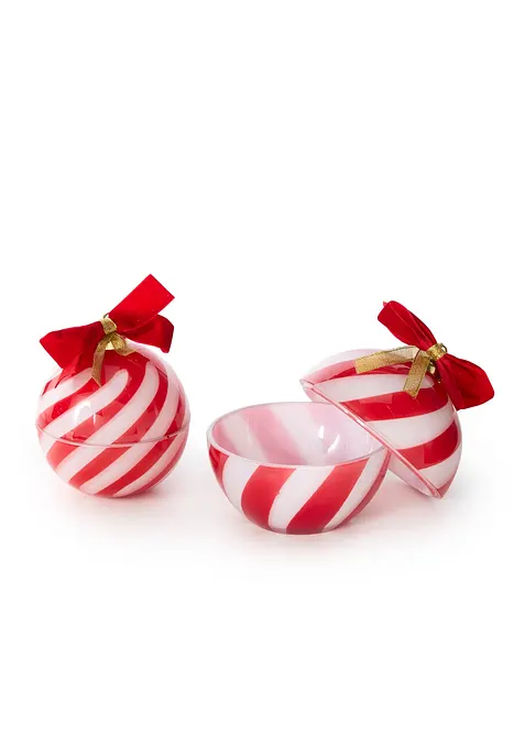 Set di ciotole con coperchio in stile lecca lecca (set 2 pezzi), bonprix