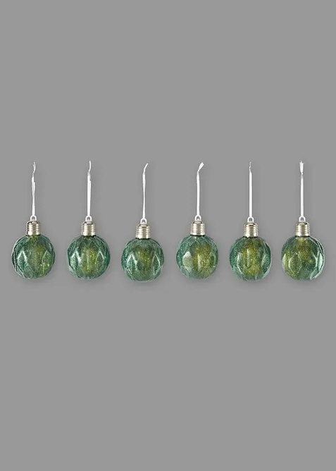 Decorazione LED da appendere con palline natalizie (pacco da 6), bonprix