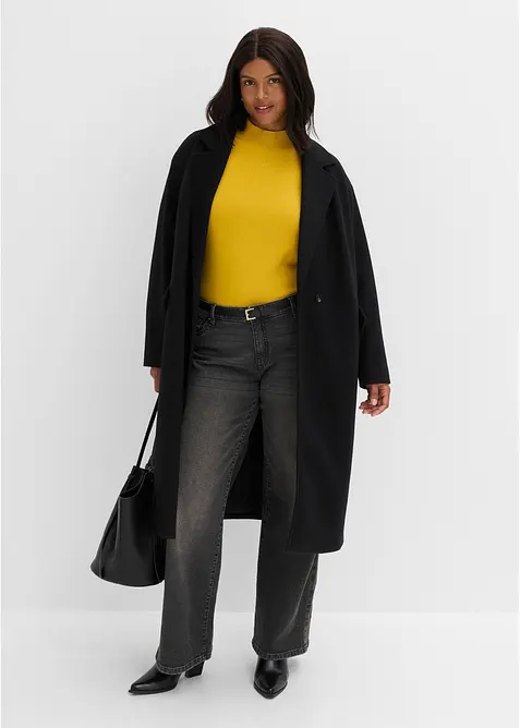Maglione in filato fine con motivo traforato, bonprix