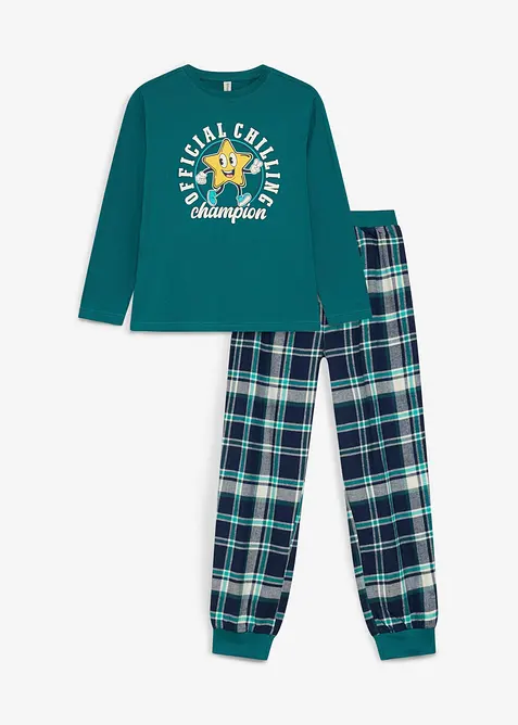 Pigiama con pantaloni in flanella di morbido cotone, bonprix