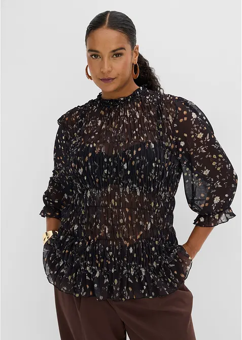 Blusa in fine mesh, bonprix