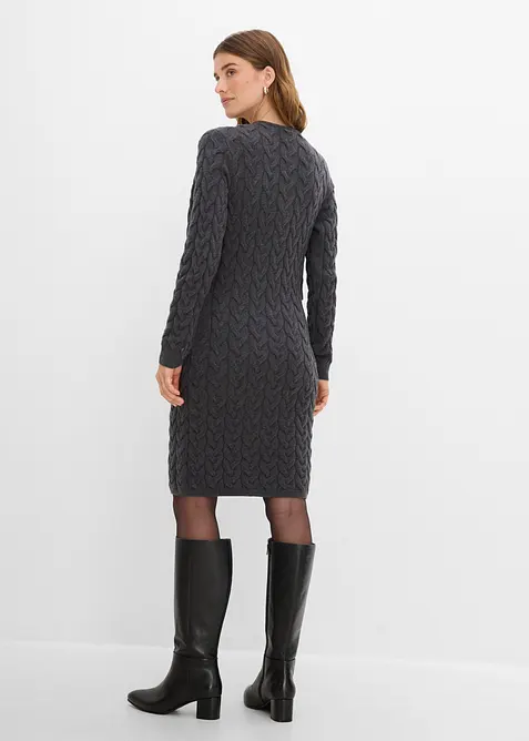 Abito in maglia con bolero applicato, effetto 2 in 1, bonprix
