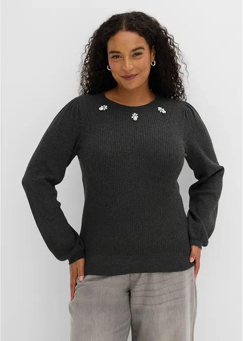 Maglione in misto viscosa morbido, bonprix