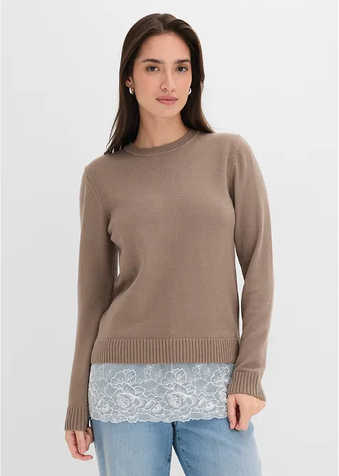 Maglione in filato fine misto viscosa, bonprix
