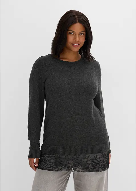 Maglione in filato fine misto viscosa, bonprix