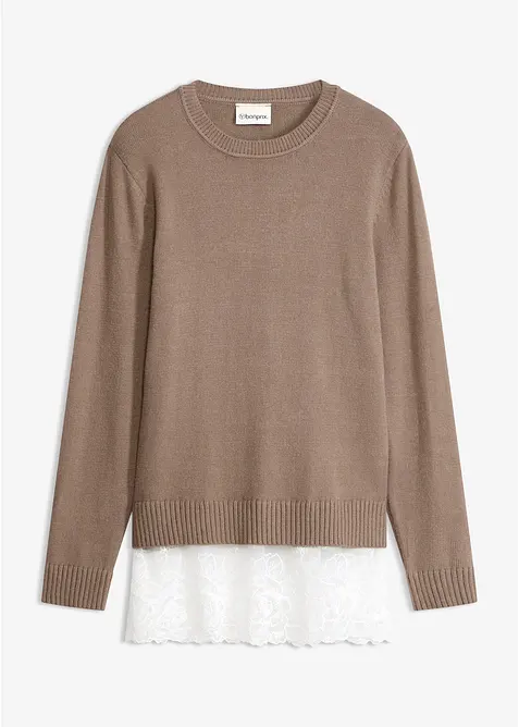 Maglione in filato fine misto viscosa, bonprix