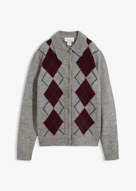 Cardigan con colletto polo, bonprix