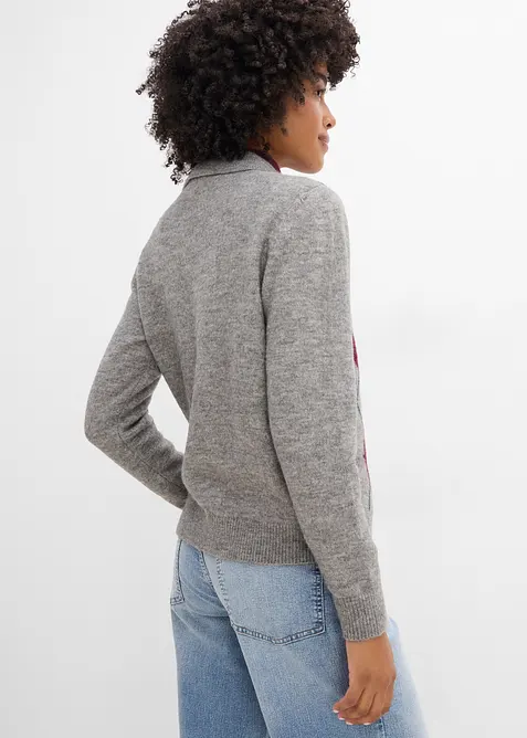 Cardigan con colletto polo, bonprix
