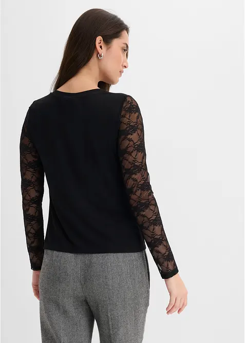 Maglia a maniche lunghe sfiancata, bonprix