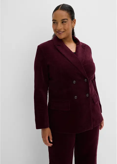 Blazer dopppiopetto in velluto a coste, bonprix