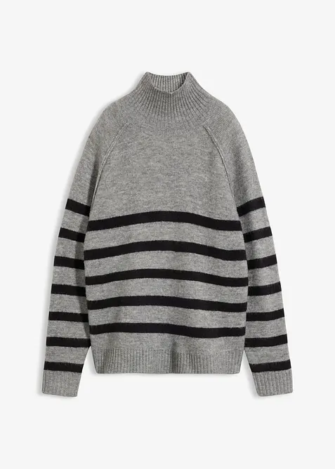 Maglione ampio a collo alto, bonprix