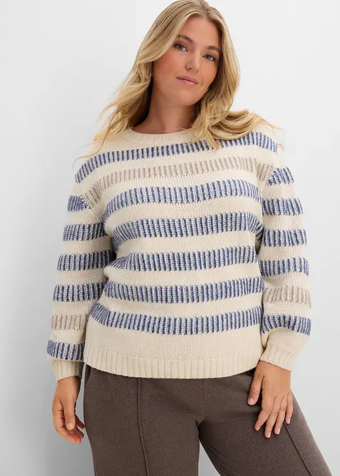 Maglione in maglia operata, bonprix