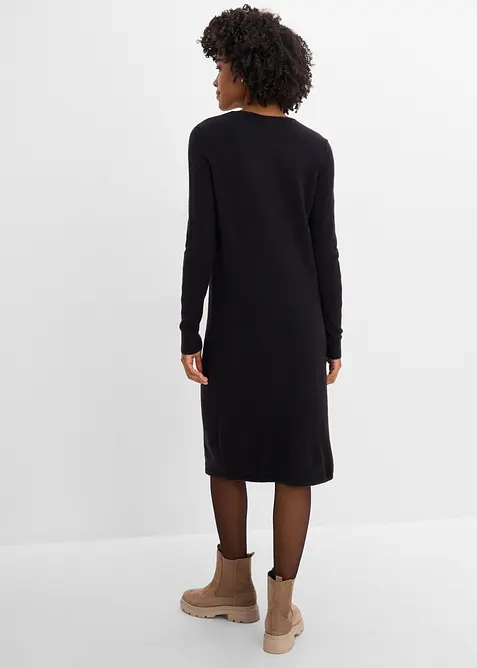 Abito in maglia con bottoni, bonprix