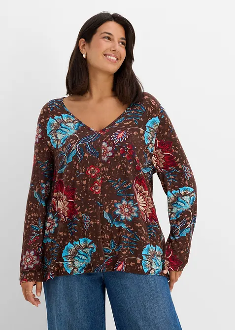 Maglia lunga in viscosa fluida, bonprix