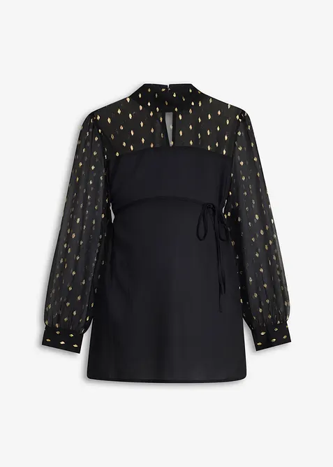 Blusa pr&eacute;maman elegante con maniche trasparenti, bonprix