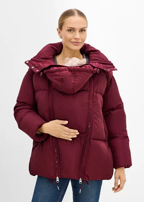 Giacca pr&eacute;maman oversize 3-in-1, calda e imbottita, con inserto babywearing., bonprix