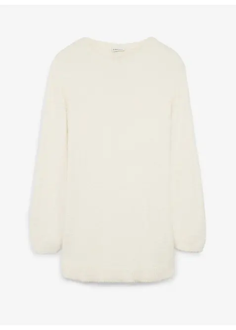 Maglione pr&eacute;maman 2 in 1 effetto peluche con spacchi laterali, bonprix