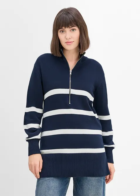 Maglione pr&eacute;maman e da allattamento in puro cotone biologico, bonprix