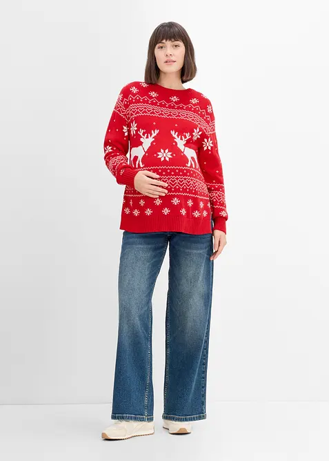Maglione pr&eacute;maman / da allattamento in puro cotone, bonprix