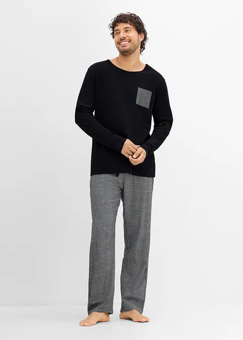 Pigiama con pantaloni in flanella, bonprix