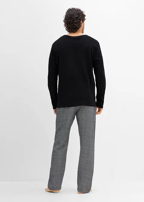 Pigiama con pantaloni in flanella, bonprix