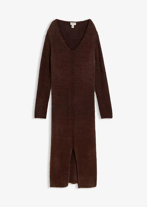 Abito midi in maglia a filato peloso, bonprix