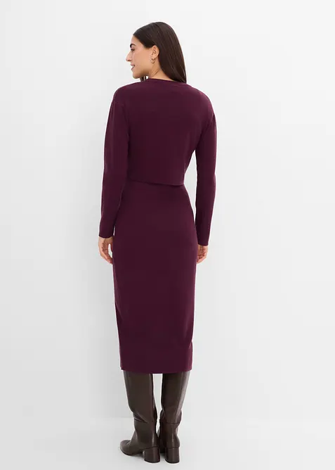 Abito e cardigan in jersey (set 2 pezzi), bonprix