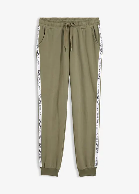 Pantaloni in morbida felpa di misto cotone, bonprix