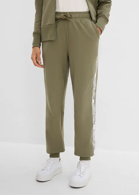 Pantaloni in morbida felpa di misto cotone, bonprix