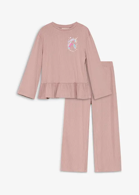 Maglia a maniche lunghe e pantaloni in viscosa (set 2 pezzi), bonprix